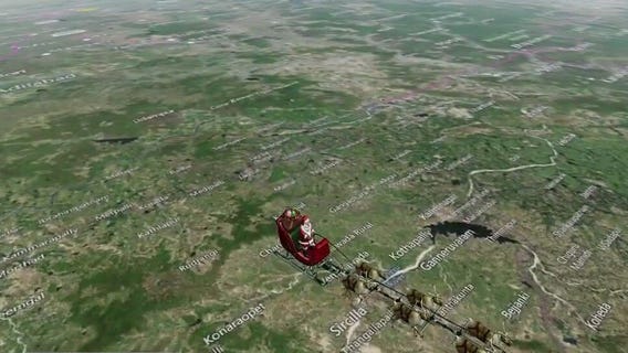 NORAD Santa Tracker checking in on St. Nick