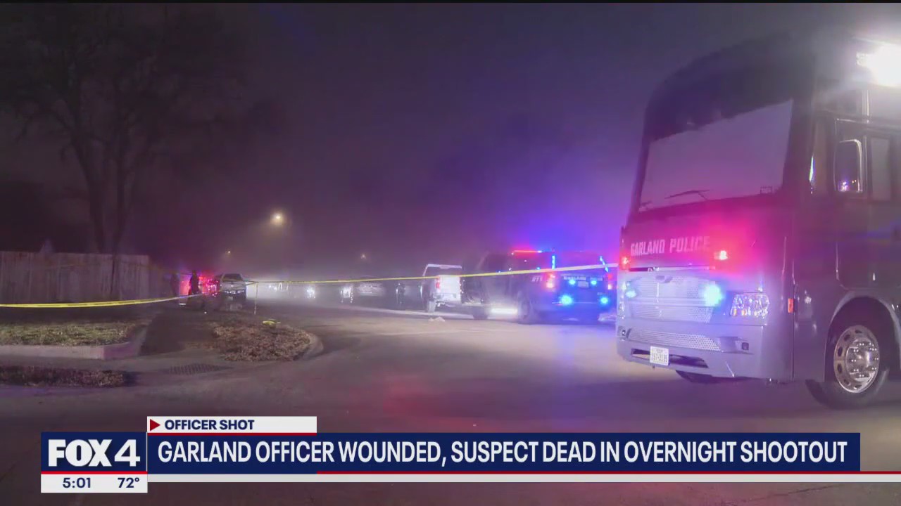 Garland officer shot; suspect killed in shootout