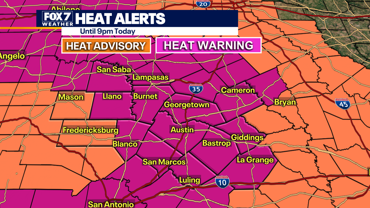 Austin weather: Heat warning until 9 PM