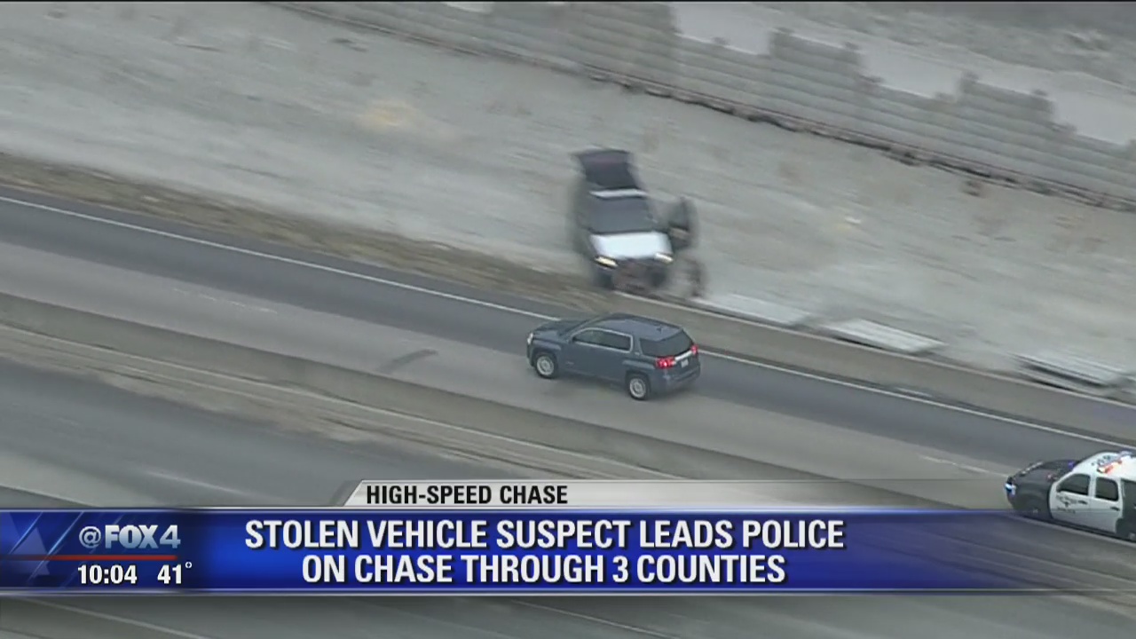 Fort Worth police chase suspect through multiple counties
