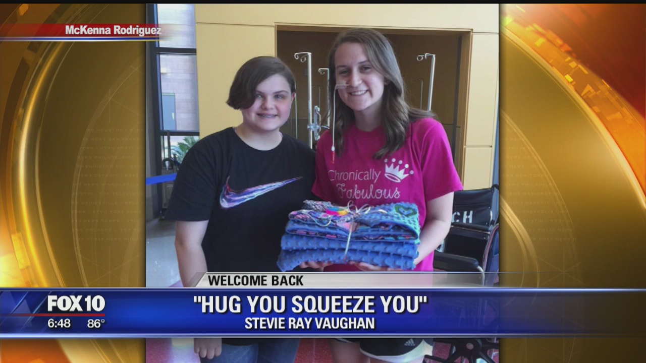 Valley teen makes blankets for children in hospitals
