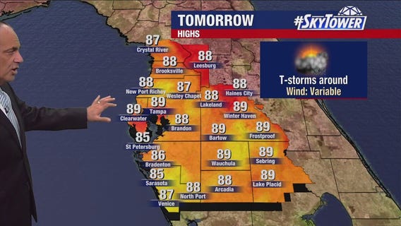 Tampa Bay weather | Showers and thunderstorms Wednesday