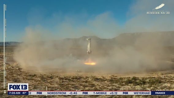 Blue Origin's new Shepard NS-20 crew launches into space