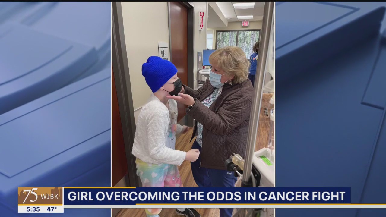 Girl overcoming the odds in cancer fight