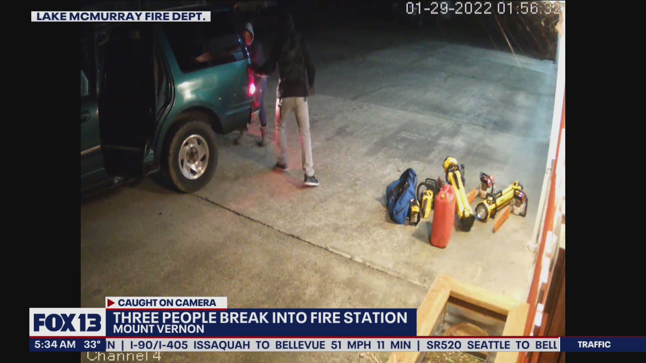Three people break into Skagit County fire station
