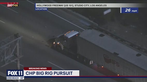 Police Chase: Driver suspected of stealing big rig leads CHP on hours-long 2-county chase
