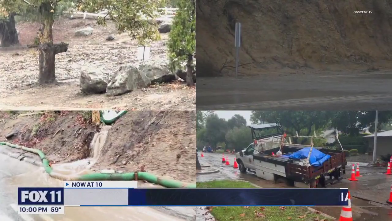 LA atmospheric river bring flooding, mudflow