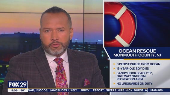 Teen dies after being rescued from water off unguarded NJ beach