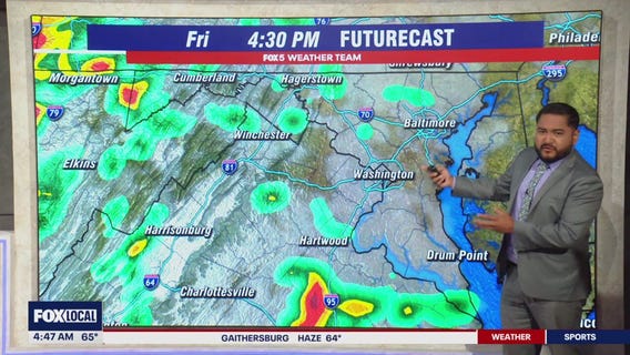 Flood Watch across DC region Friday as showers, thunderstorms move through