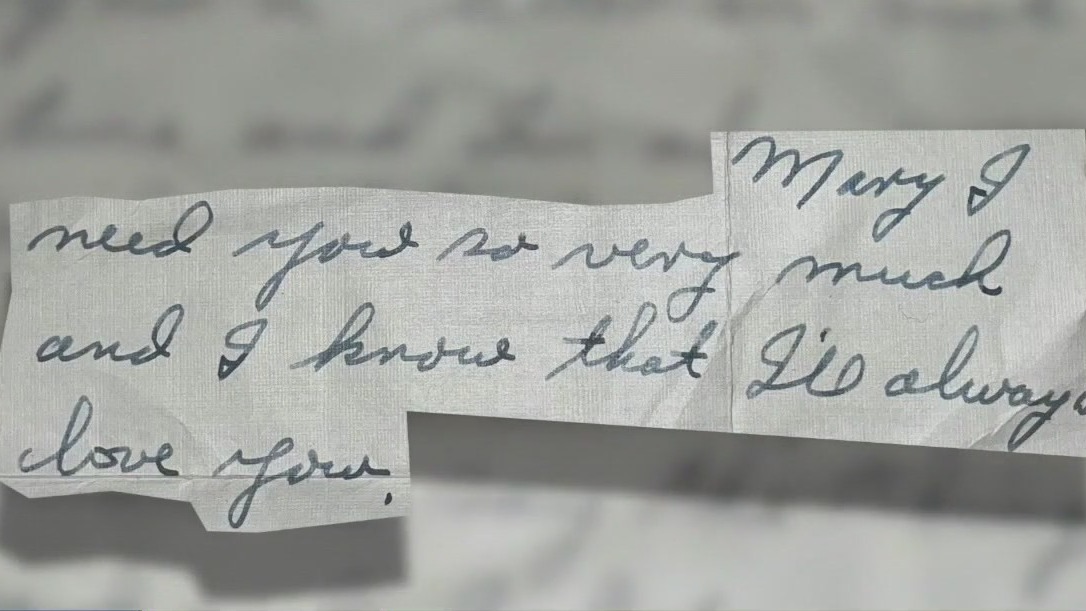 Decades old love letter found in toolbox