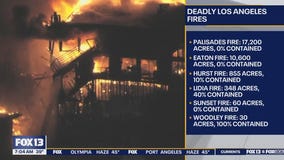 CA wildfires: 5 dead, 130K evacuated, 300K without power