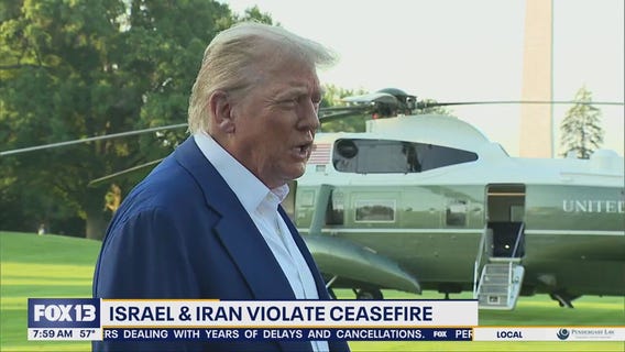 Trump says Israel, Iran both violated ceasefire