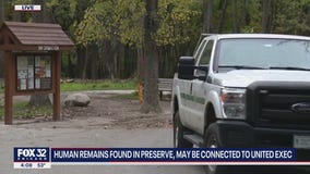 Human remains found in forest preserve, may be connect to United exec
