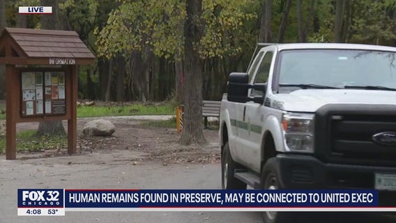Human remains found in forest preserve, may be connect to United exec
