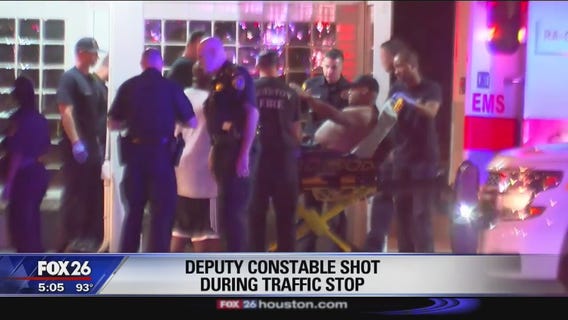 Deputy constable shot during traffic stop