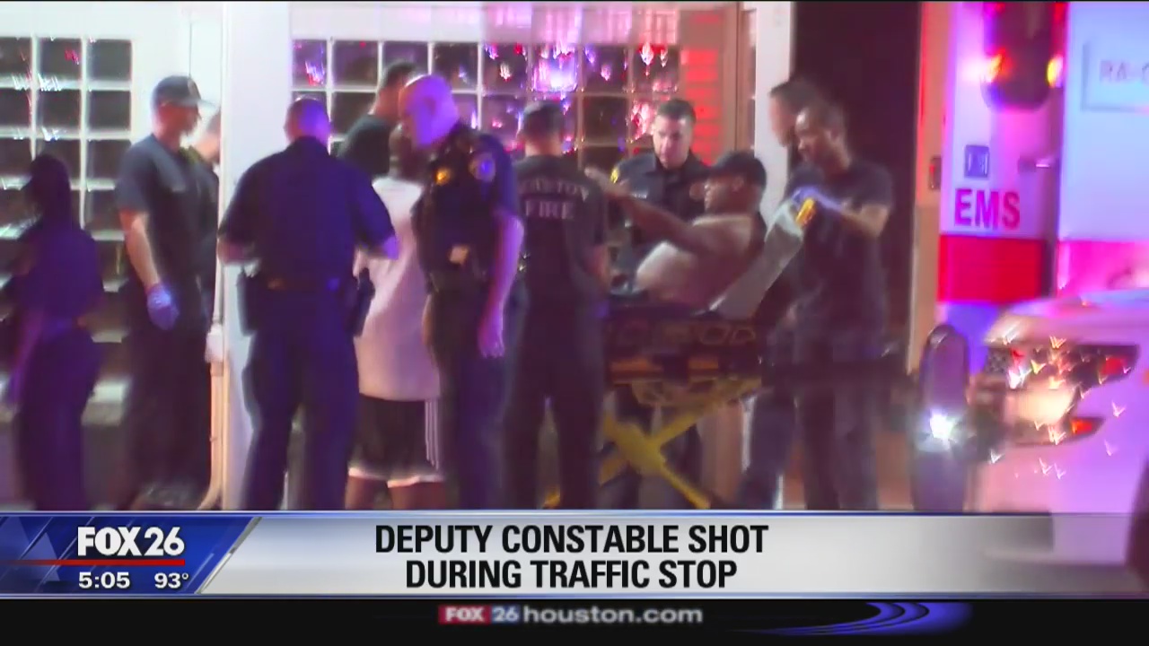 Deputy constable shot during traffic stop