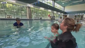 Teaching kids to swim on World Drowning Prevention Day