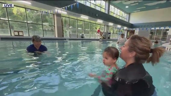 Teaching kids to swim on World Drowning Prevention Day