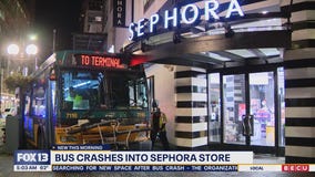 Bus crashes into Seattle Sephora store