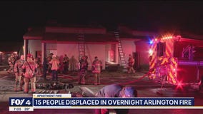 15 residents displaced in overnight apartment fire