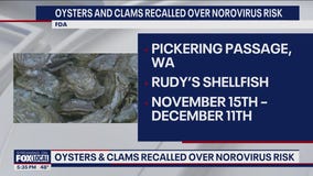 WA oysters, clams recalled over norovirus risk
