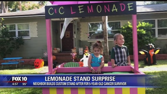 5-year-old cancer survivor surprised with new lemonade stand