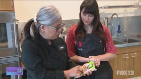 Learning how to make wonton soup at home with PCC Community Markets