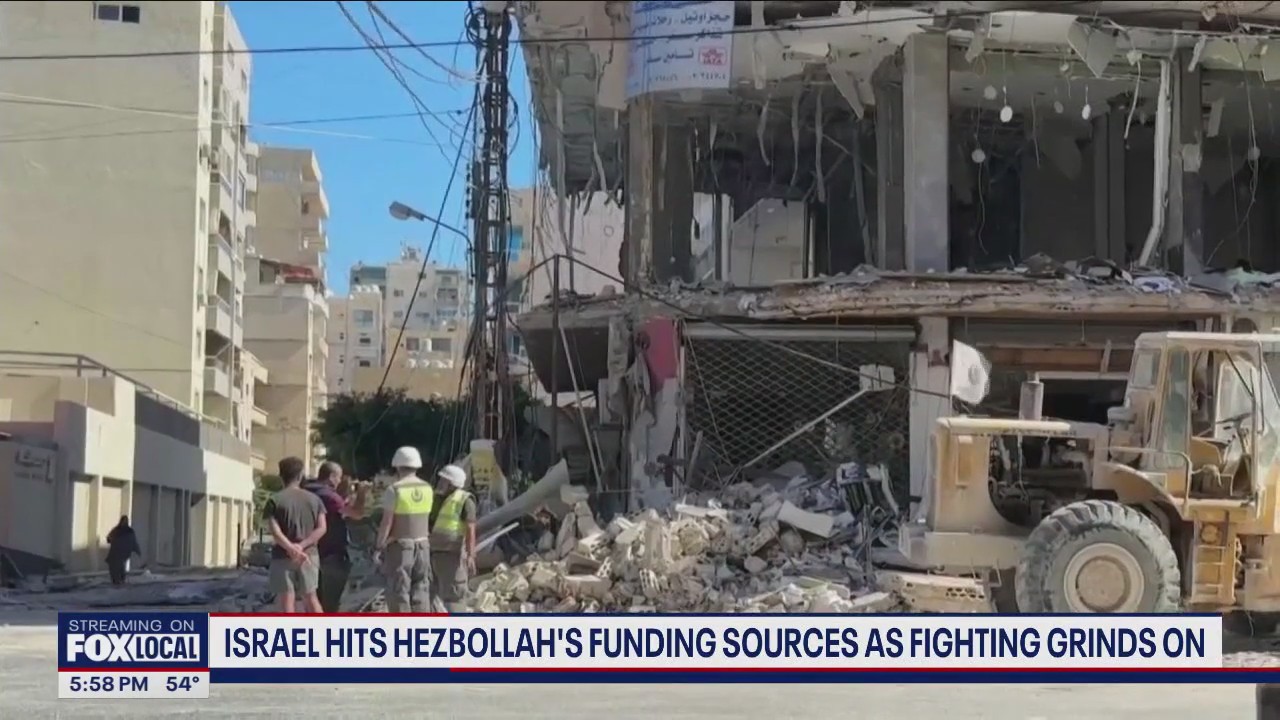 Israel hits Hezbollah's funding sources as fighting grinds on