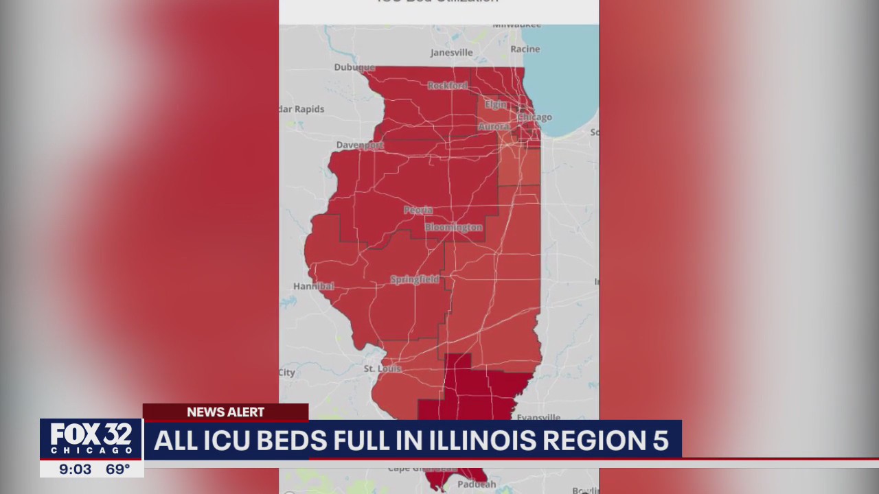 All ICU beds full in Illinois Region 5