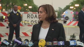 VP Kamala Harris visits Highland Park after parade shooting