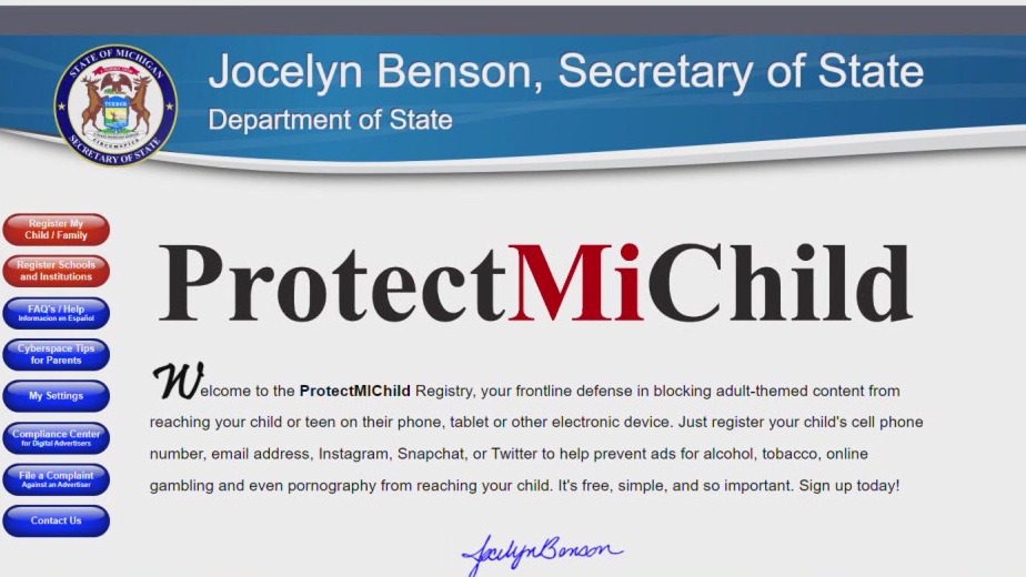 Michigan registry protects kids from adult online ads
