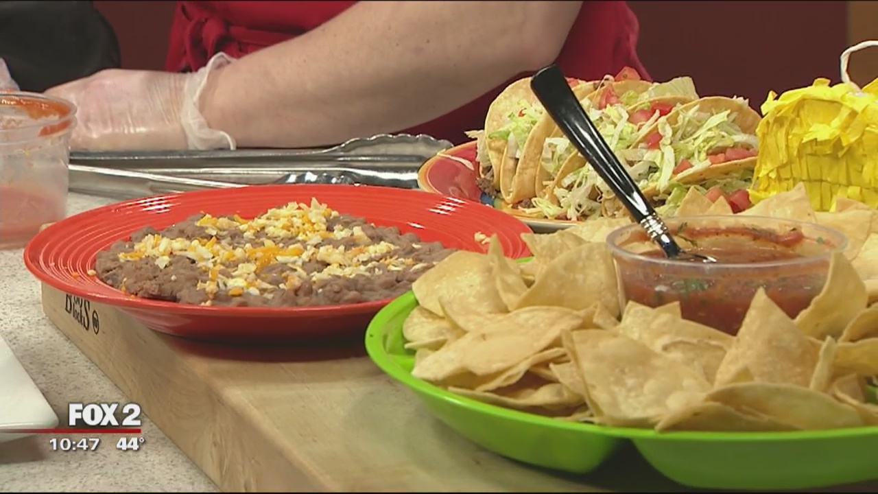 Making enchilada sauce with Trini's