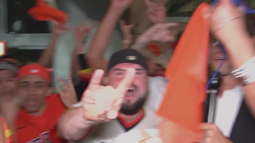 Astros fans celebrate ALCS win