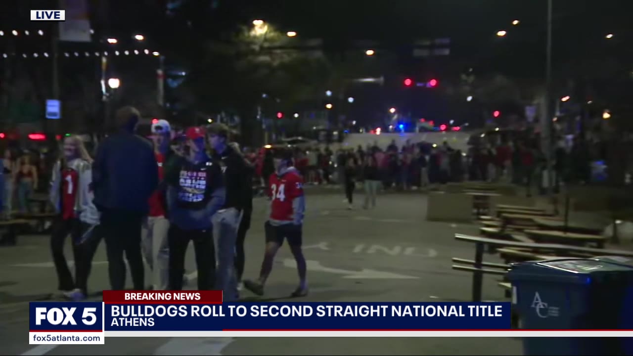 UGA fans celebrate in Athens