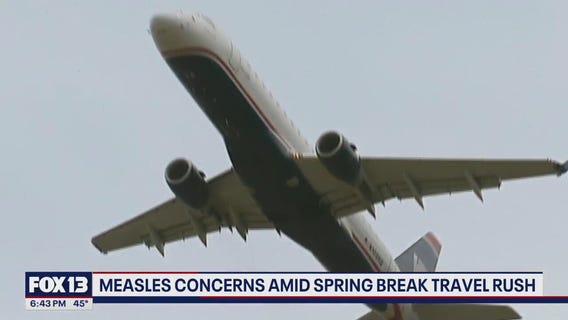 Measles concerns amid spring break travel rush