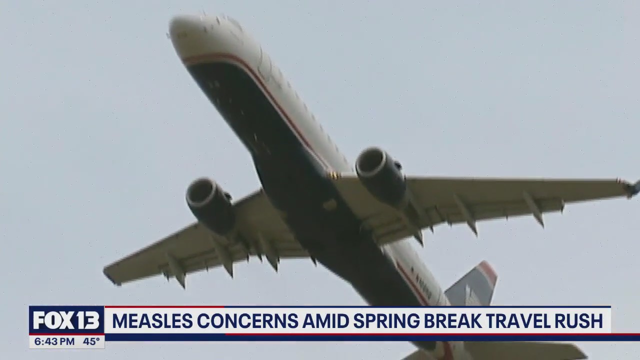 Measles concerns amid spring break travel rush