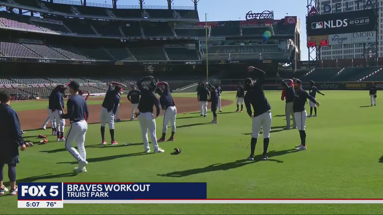 Braves hold workout ahead of NLDS Game 1