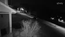 Security footage shows moments an elderly woman's home shot up