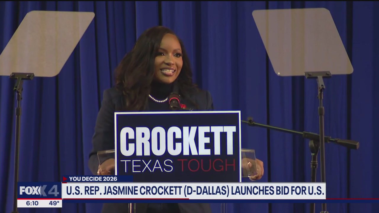 U.S. Rep Jasmine Crockett launches bid for U.S. Senate