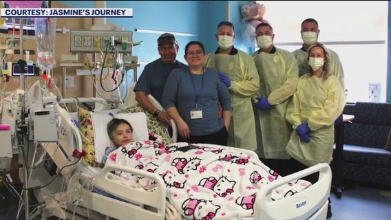 Young girl recovering after leg amputation