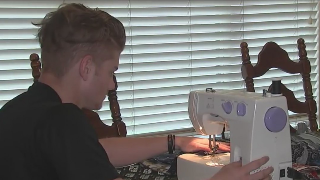 Local Eagle Scout and student athlete sews masks for first responders