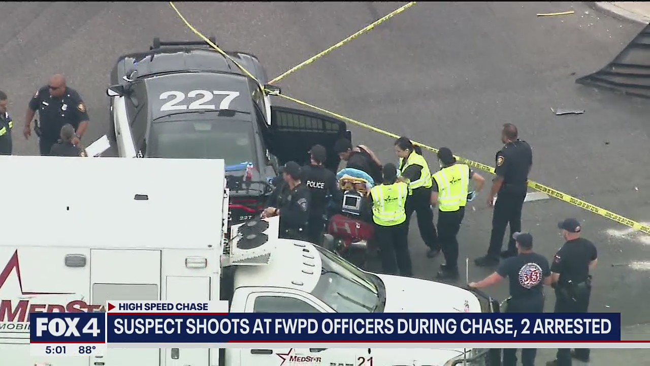 Suspect shoots at Fort Worth officers during chase, 2 arrested | FOX 4 ...