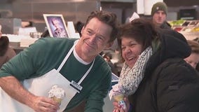 Hugh Jackman serves Kopp's custard