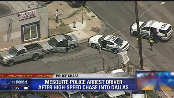 Mesquite man in custody after high speed police chase