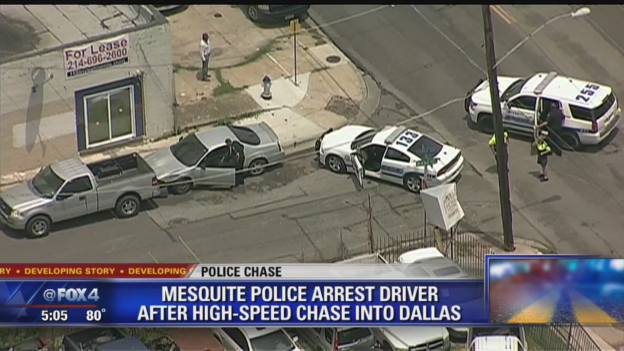 Mesquite man in custody after high speed police chase