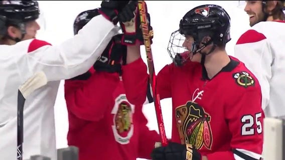 Blackhawks give two teens a day on the ice