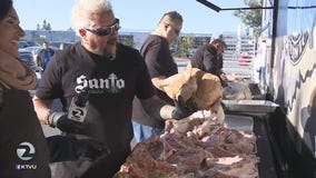 Guy Fieri among volunteers who cooked turkeys for local church