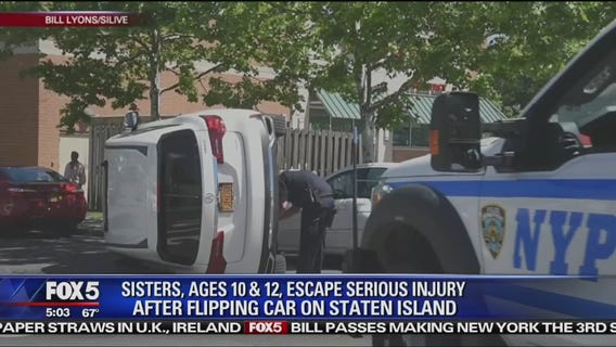 Girls, 10, 12, flip parents' car in joyride: Cops