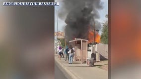 Girl rescued from mobile home fire