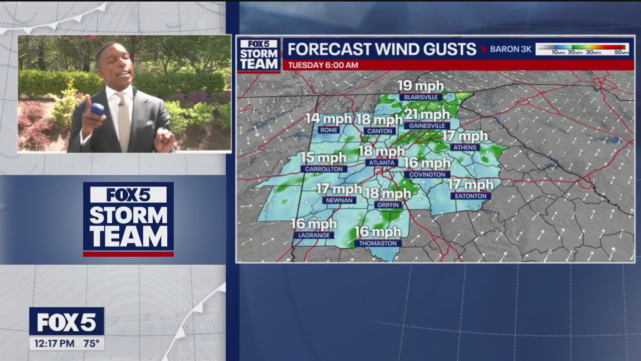 Monday midday weather forecast